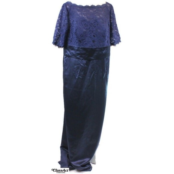 NWT JJ’s House Women’s Wedding Nawy Lace top Mob Dress Long Flowy Skirt Plus 20W - Picture 1 of 7